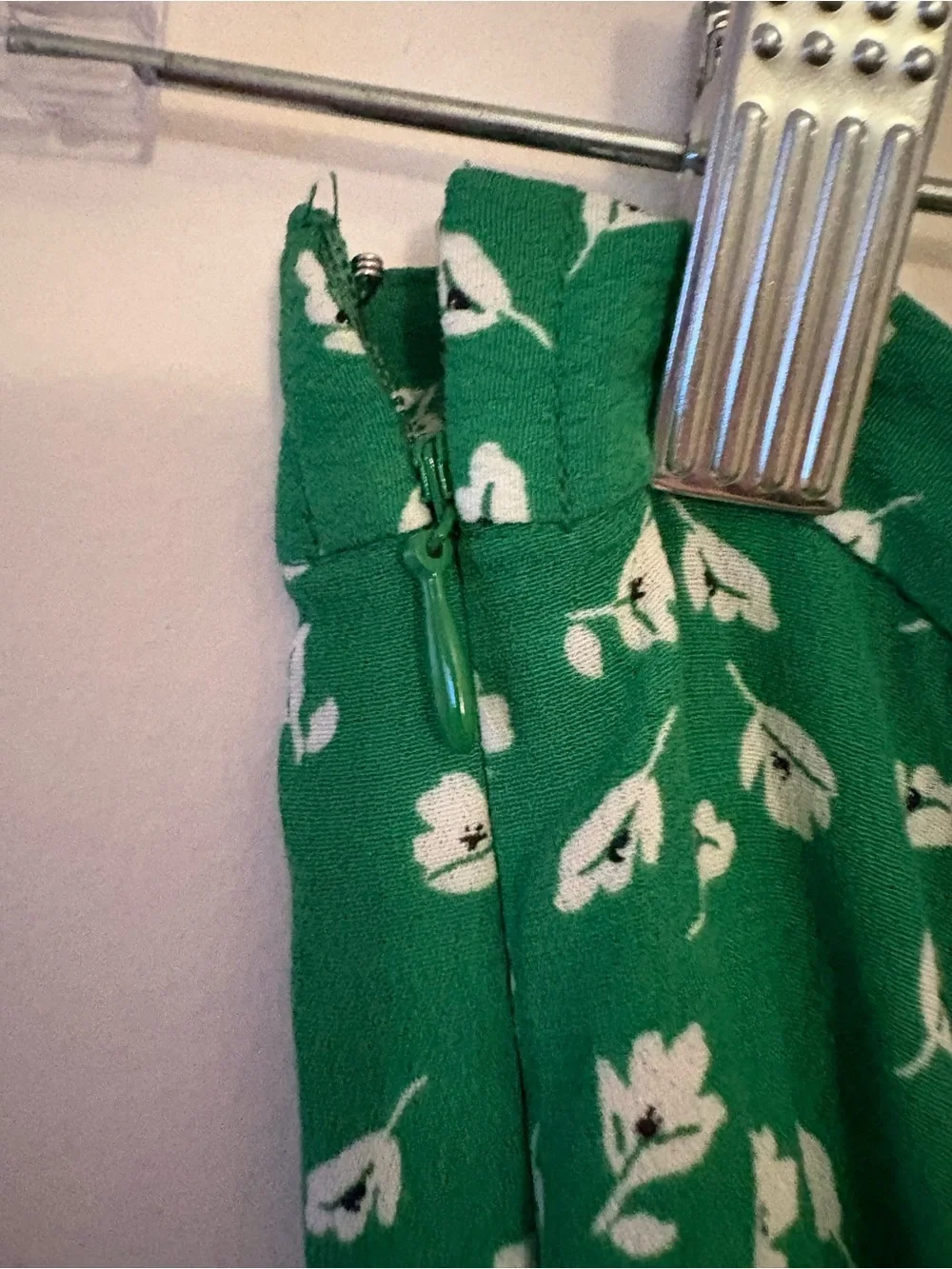 h&m green floral maxi skirt